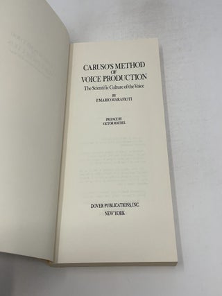 Caruso's Method of Voice Production