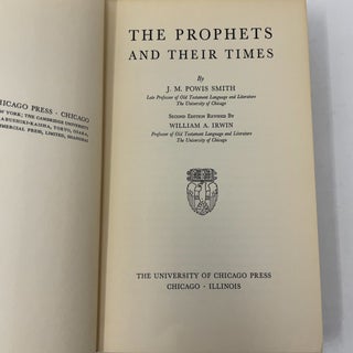 The Prophets and Their Times