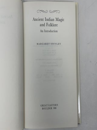Ancient Indian Magic and Folklore: An Introduction