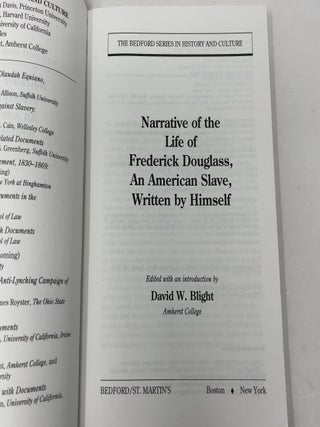 Narrative of the Life of Frederick Douglass: An American Slave (Bedford Series in History and Culture)