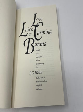 Love Lyrics from the Carmina Burana