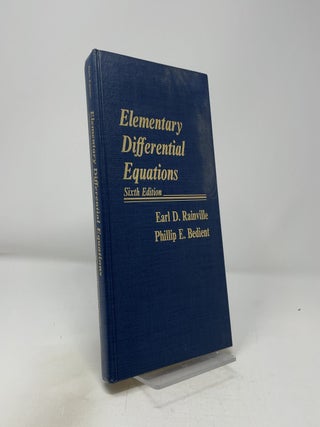 Elementary Differential Equations