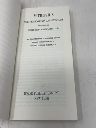 Vitruvius: The Ten Books on Architecture