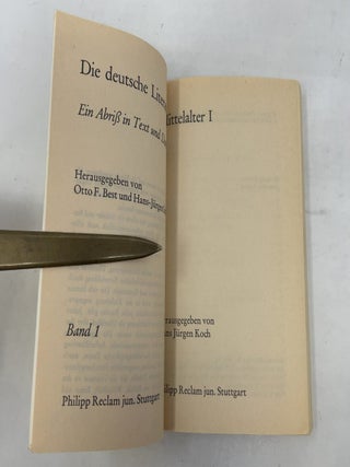 Die Deutsche Literatur in Text und Darstellung Vol. 1: Mittelalter I