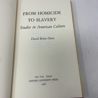 From Homicide to Slavery