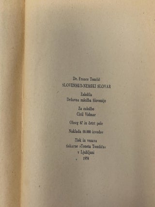 Slovensko-Nemski Slovar/Slowenisch-Deutsches Worterbuch