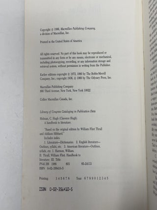 A Handbook to Literature