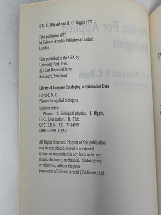 Physics for Applied Biologists