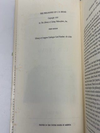The Philosophy of C.D. Broad (The Library of Living Philosophers)