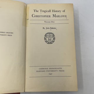 The Tragicall History of Christopher Marlowe