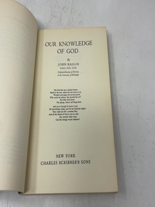 Our Knowledge of God
