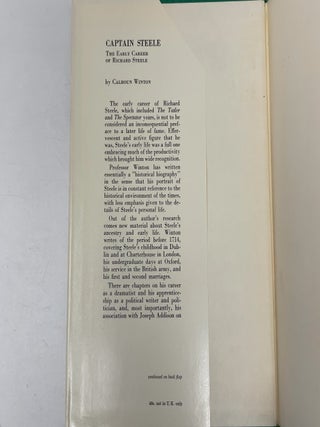 Captain Steele: The Early Career of Richard Steele