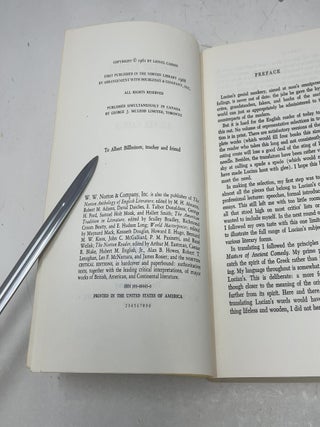 Selected Satires of Lucian (The Norton Library)