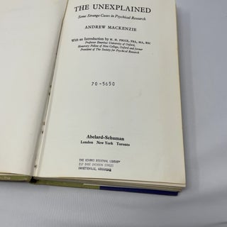 The unexplained, some strange cases in psychical research