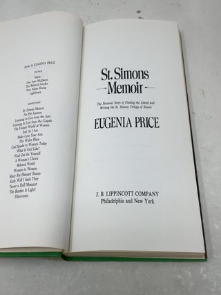 St. Simons Memoir: The Personal Story of Finding the Island and Writing the St. Simons Trilogy of No