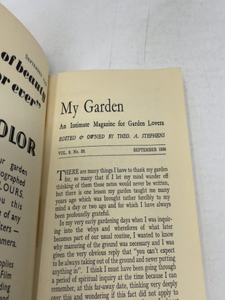 My Garden September 1936 Vol. 9 No. 33