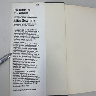 Philosophies of Judaism: The History of Jewish Philosophy from Biblical Times to Franz Rosenzweig