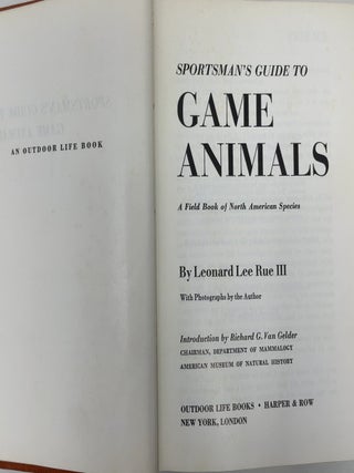 Sportsman's Guide to Game Animals: A Field Book of North American Species