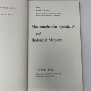 Macromolecular Specificity and Biological Memory