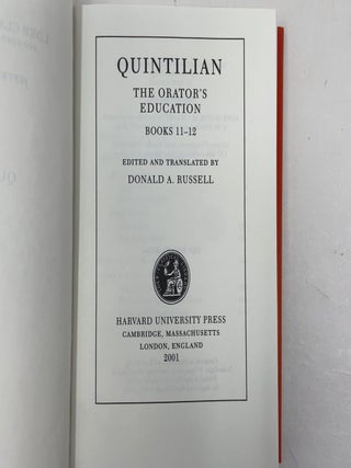 The Orator's Education, Volume V: Books 11-12
