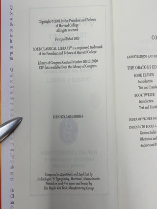 The Orator's Education, Volume V: Books 11-12