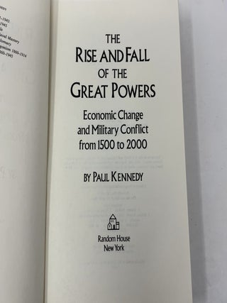 The Rise and Fall of the Great Powers: Economic Change and Military Conflict from 1500 to 2000