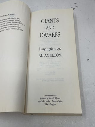 Giants and Dwarfs : Essays 1960-1990