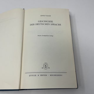 Geschichte Der Deutschen Sprache