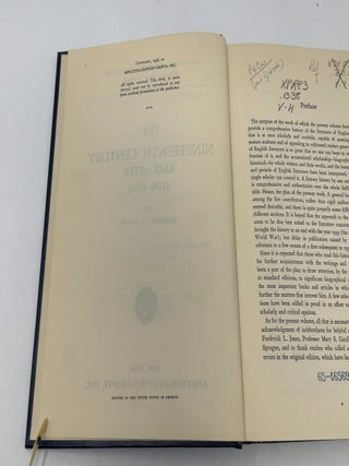 A Literary History of England: Volume IV: The Nineteenth Century and After (1789-1939).