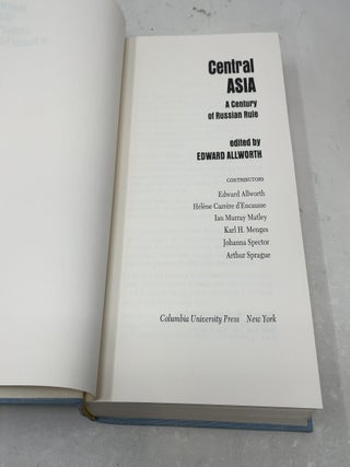 Central Asia - A Century of Russian Rule