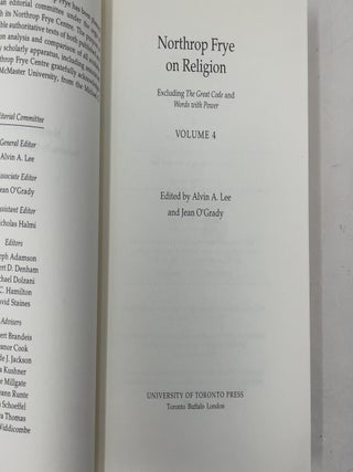 Northrop Frye on Religion