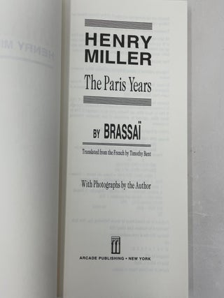 Henry Miller: The Paris Years