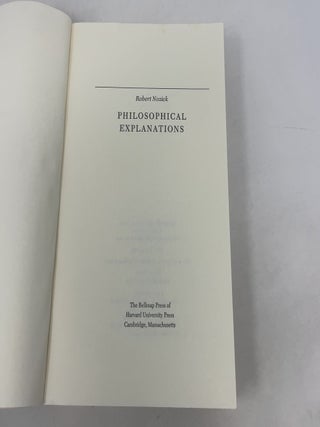 Philosophical Explanations