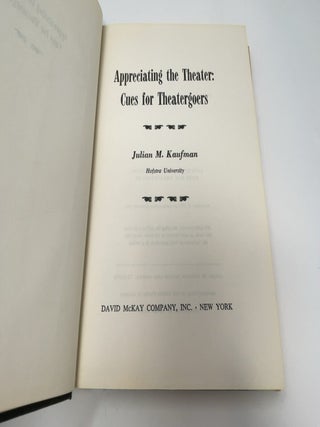 Appreciating the Theater: Cues for Theatergoers