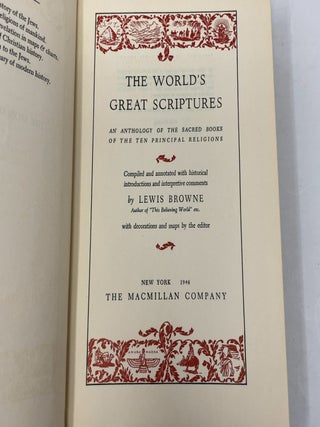 The World's Great Scriptures: An Anthology of the Sacred Books of the Ten Principal Religions