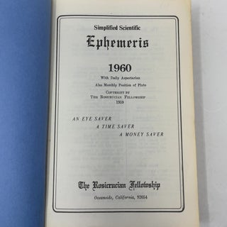 Simplified Scientific Ephemeris, 1960-1969