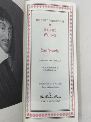 The Great Philosophers: Selected Writings, Rene Descartes (Easton Press)