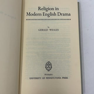 Religion in Modern English Drama