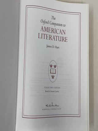 The Oxford Companion to American Literature (Easton Press)