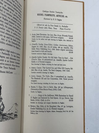 Catalogue Number 25 Featuring Book Pamphlets etc. Illustrated by H. D, Bugbee