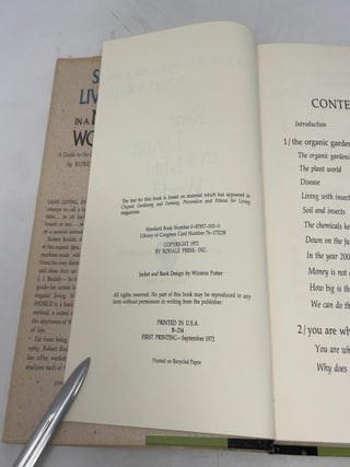 Sane Living in a Mad World: A Guide to the organic way of life