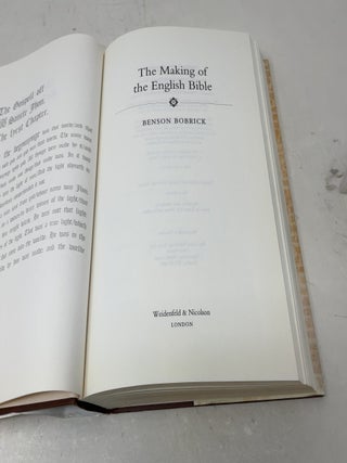 The Making of the English Bible : The Story of the English Bible and the Revolution It Inspired