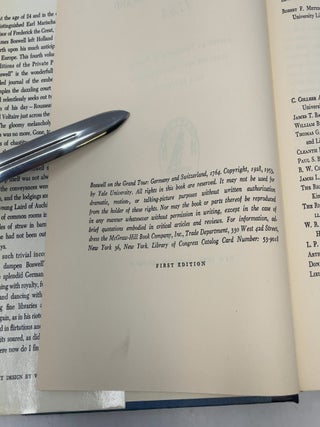 Boswell on the Grand Tour: Germany & Switzerland 1764