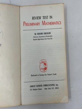 Preliminary Mathematics