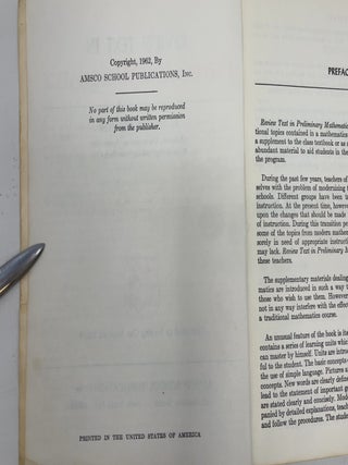 Preliminary Mathematics