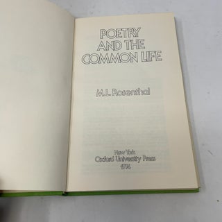 Poetry and the Common Life