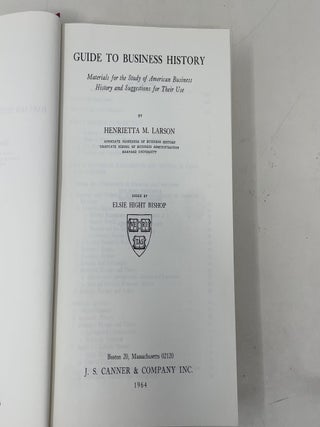 Guide to Business History