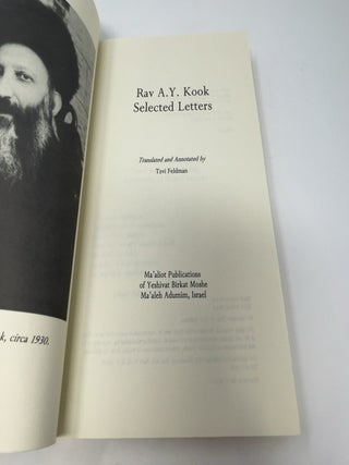 Rav A.Y. Kook Selected Letters