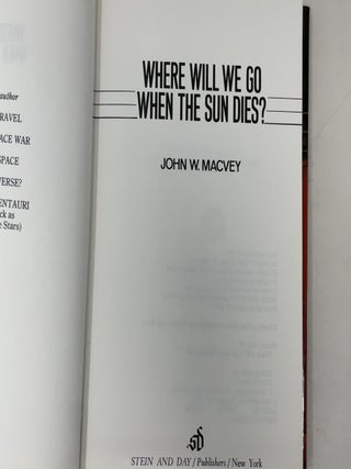 Where Will We Go When the Sun Dies?