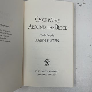 Once More Around the Block: Familiar Essays